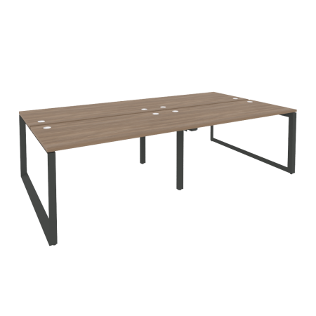 Рабочая станция на О-образном м/к Onix O.MO-D.RS-4.3.7 2760x1475x750 (Дуб Аризона/Черный металл)