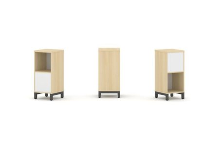 Набор стеллажа 2-х сторонний, 2 яруса SN.NSD-211 (387х400х881) (Акация Лорка/Белый/Металл Антрацит)