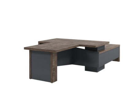 Cтол руководителя с брифингом Torston Т-818Л.0000 1800x3150x750 (Дуб Бунратти/Антрацит)
