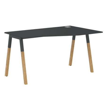 Стол эргономичный правый Forta FCT 1367 (R) 1580x733x900(670) (Черный графит)
