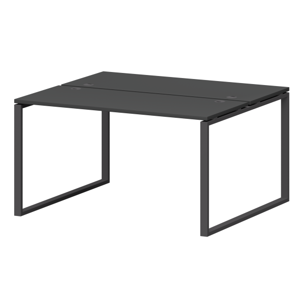 Бенч двойной на металлокаркасе Смарт СМС2-О-12К.120.Пр25 1200x1236x750 (Графит/Антрацит)