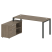 Рабочая станция с опорной тумбой левая Metal System Style БП.РС-СТС-2.4 Л 1700x1520x750 (Дуб Наварра/Серый металл)