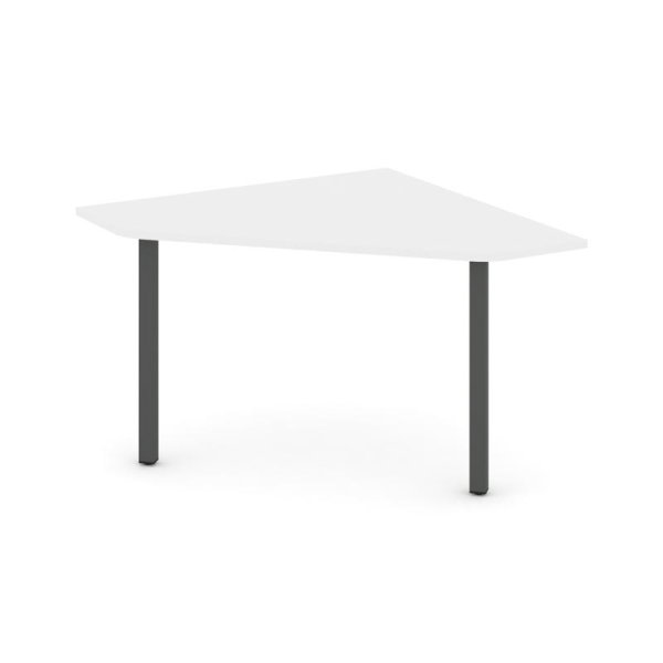 Угловой элемент переговорного стола SN-5.UPRG-031 (1180х1180х750) (Белый/Металл Антрацит)