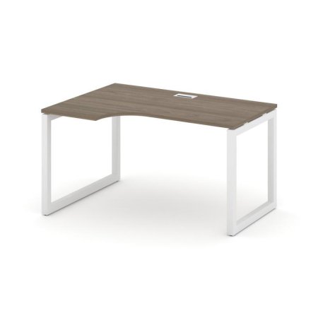 Стол рабочий эргономичный SN-5O.SPA-001(L) (1380х600/980х750) (Вяз Благородный/Металл Белый)