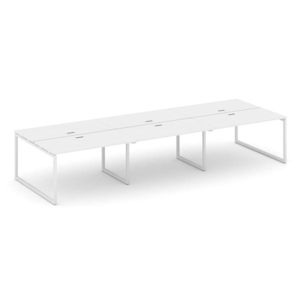 Рабочая станция 2-х сторонняя SN-4O.DRS-081 (2940х1632х750) (Белый/Металл Белый)