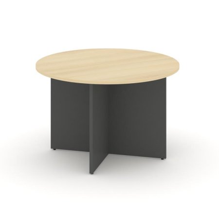 Стол переговорный круглый SN-D.SPRG-004 (1180х1180х750) (Акация Лорка/Антрацит)