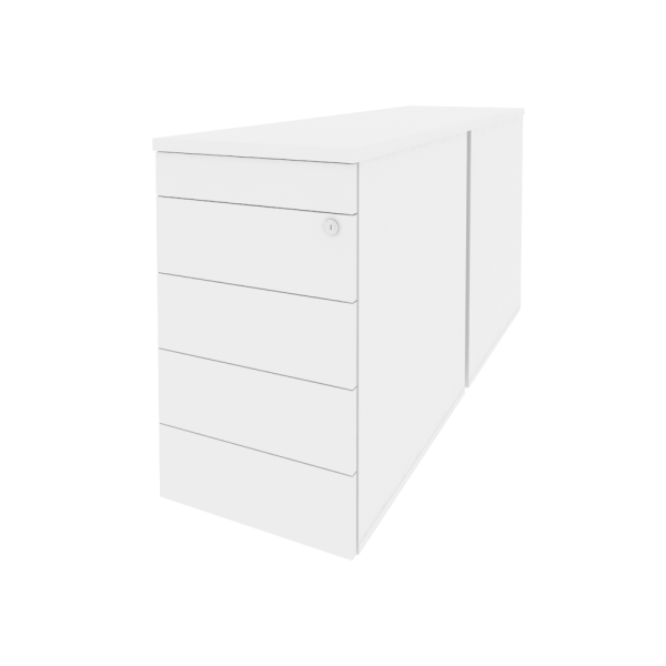 Тумба двойная приставная/опорная TIP-ON Onix O.TPO-2.7 TIP 432x1475x750 (Белый Бриллиант)