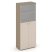 Шкаф высокий широкий ES.ST-1.7 (800х420х1977) (Латте/Капучино/Сатин матовый)