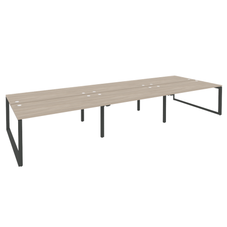 Рабочая станция на О-образном м/к Onix O.MO-D.RS-6.4.8 4740x1635x750 (Дуб Аттик/Черный металл)