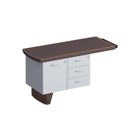 Приставка боковая для опорной тумбы кожа ISixty C130AL 1300x600x740 (Кожа коричневая)