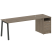 Рабочая станция Metal System Style БА.РС-СТП-1.5 2212x720x750 (Дуб Наварра/Серый металл)