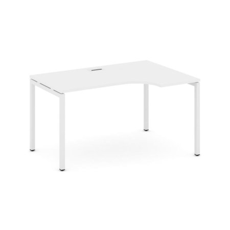 Стол рабочий эргономичный SN-4P.SPA-021(R) (1380х800/980х750) (Белый/Металл Белый)