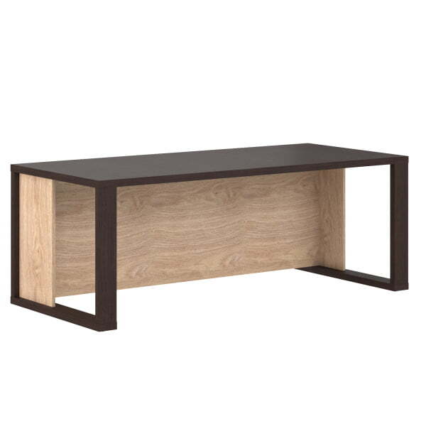 Стол руководителя фронтальная панель высотой 600мм Alto AST 209H 2000x900x750 (Венге Магия/Дуб Девон)