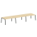 Стол для переговоров (3 столешницы) на А-образном м/к Metal System Style БА.ПРГ-3.4 4800x1235x750 (Дуб наварра/Серый металл)
