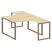 Рабочая станция криволинейная Metal System Style БО.РАС-СА-2.3 1400x2435x750 (Дуб Наварра/Серый металл)