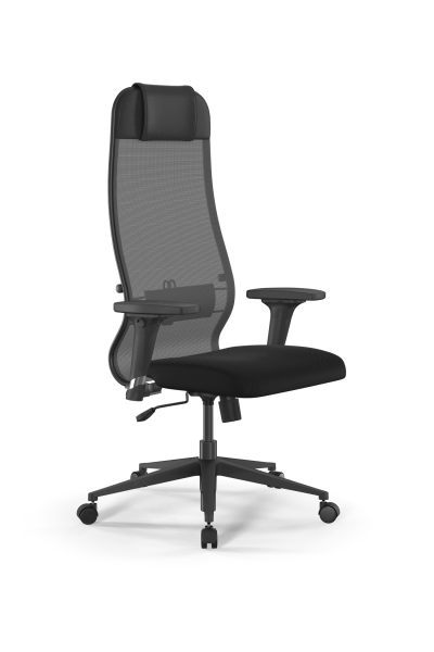 Кресло для руководителя Метта Sit 10 B1-111D - X2+UMF(X1) /Ub00/Wh00/D02P(M09.B11.G19.W02) (Темно-серый | Черный)