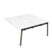 10БДСВ.268 Стол системы Бенч с вырезом, сдвоенный, на 2 рабочих места - средний (1200x1235x750) (Белый премиум/Черный металл)