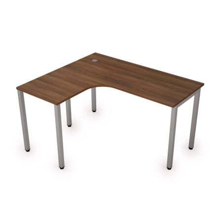 Стол письменный для персонала на металлокаркасе левый одиночная опора заказывается отдельно Стиль 2М (Шамони темныйСерый)
