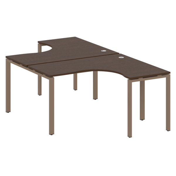 Рабочая станция криволинейная Metal System Style БП.РАС-СА-2.3 1400x2435x750 (Венге Цаво/Мокко металл)