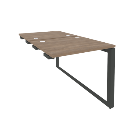 Стол-приставка двойной на О-образном м/к к опорным элем. Onix O.MO-D.SPR-0.7 780x1475x750 (Дуб Аризона/Черный металл)