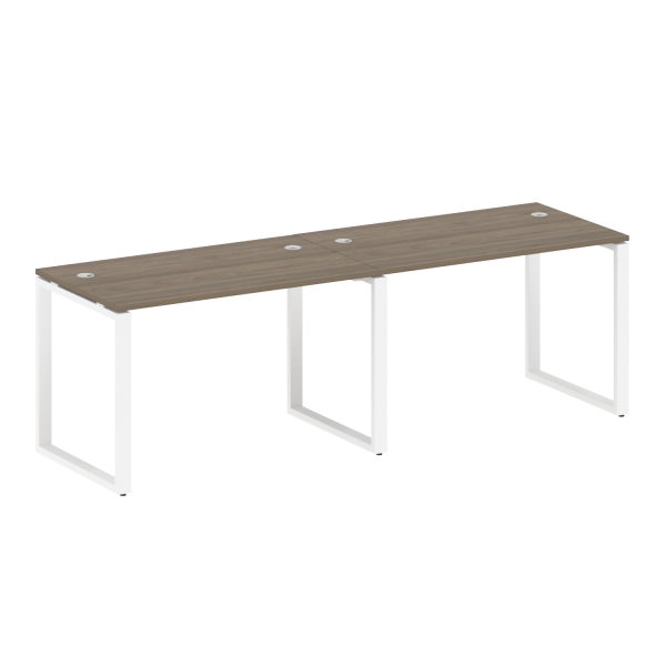 Рабочая станция Metal System Style БО.СМ-2.2 2400x720x750 (Вяз/Белый металл)