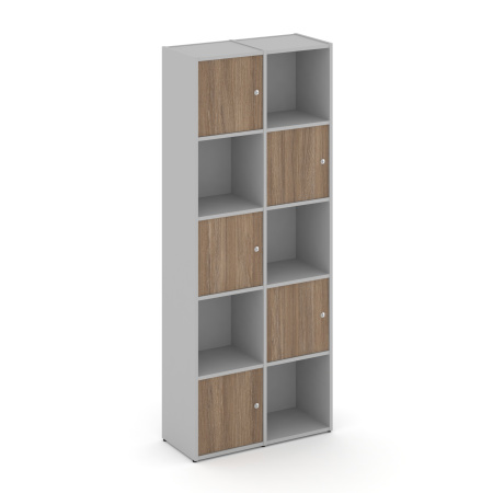 Стеллаж Locker Plus LK.K-008 798x350x1983 (Серый | Дуб Аризона)