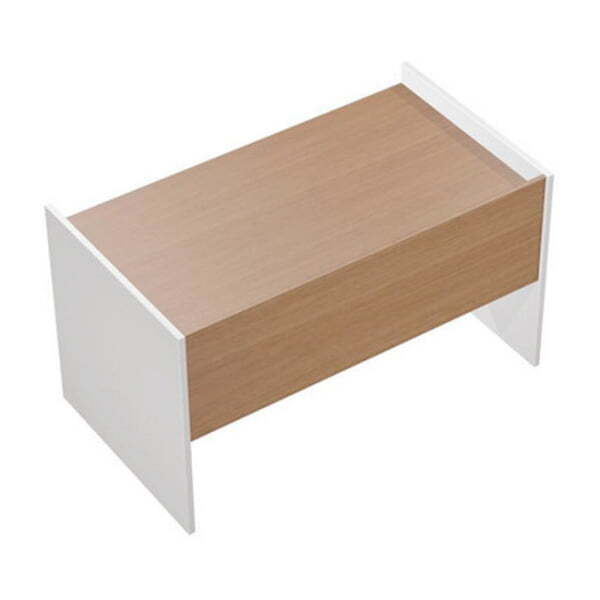 Стол письменный на опорах ДСП Profiquadro КВ 1204 БВ 1250x806x835 (Белый премиум / Вишня скандинавская)