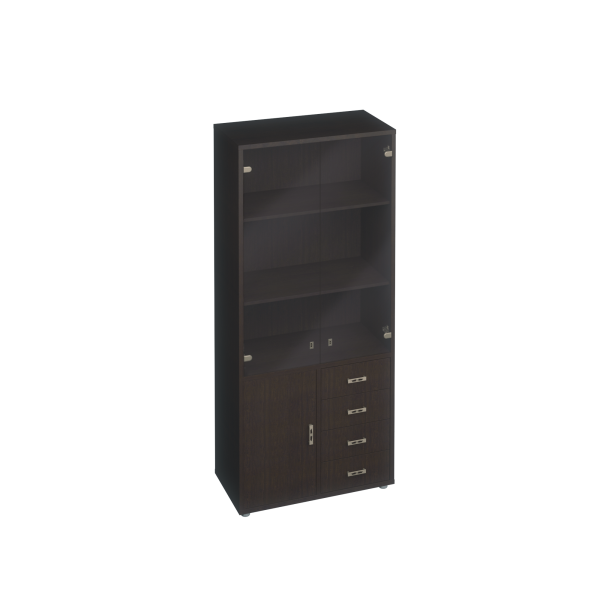 Шкаф для документов с тонированными дверями Дуглас КМ-10118Т 887x449x1993 (Венге Аруба)