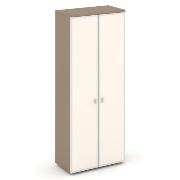 Шкаф высокий широкий ES.ST-1.10R I (800х420х1977) (Латте/Лакобель ivory)