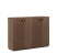 EXE Шкаф средний на 4 двери H120 (Орех/Черный)