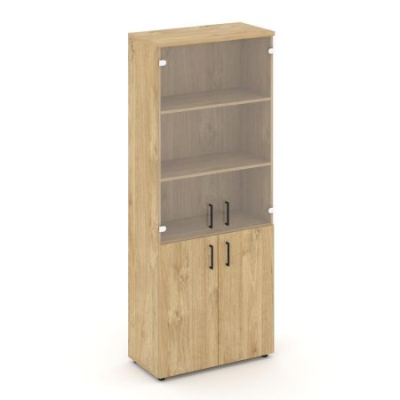 Шкаф высокий широкий SN.STS-102 (796х400х1982) (Тиквуд Светлый/Прозрачный)