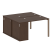 Рабочая станция с опорным шкафом-купе Metal System Style БП.РС-СШК-1.1 1410x1475x750 (Дуб Наварра/Серый металл)