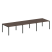 Переговорный стол 3 столешницы Metal System Style БП.ПРГ-3.3 4200x1235x750 (Дуб Наварра/Серый металл)