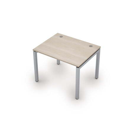 6М.587 Стол рабочий (1000x800x750) (Шамони светлый/Алюминий матовый)