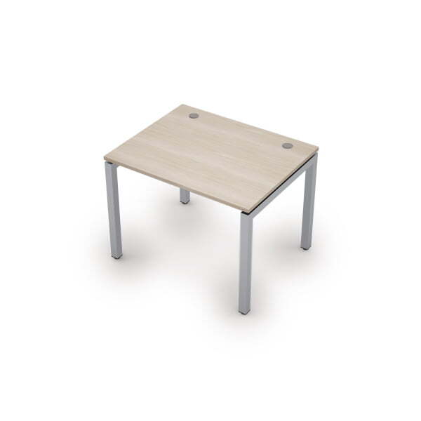 6М.587 Стол рабочий (1000x800x750) (Шамони светлый/Алюминий матовый)