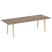 Стол переговорный на деревянных опорах Onix Wood Direct OW.PRG-25 2580x980x750 (Тиквуд Темный/Дуб Светлый)