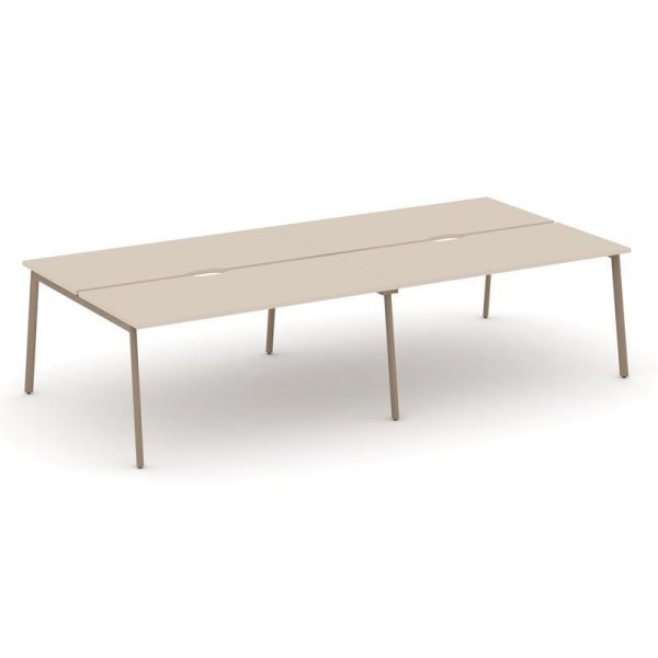 Рабочая станция 4 места ES.D.RS-4.4-VP (3160х1500х750) (Капучино/Металл Латте)