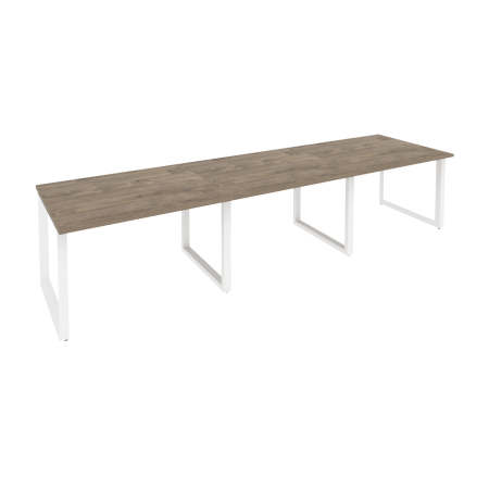 Стол переговорный Onix O.MO-PRG-3.2 3540x980x750 (Тиквуд Темный/Белый Металл)