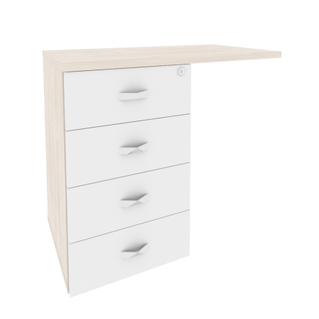 Тумба приставная универсальная л/пр Onix O.TPU-4 842x460x750 (Денвер Светлый)