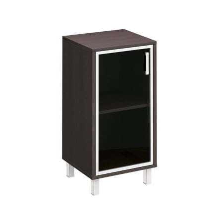 Шкаф для документов левый, дверь в алюминиевой раме Борн B 411-813 480x450x940 (Венге)