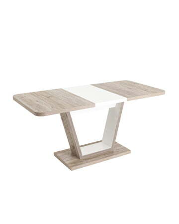 Стол Vector 120-160*80 дуб анкона/белый (Стол обеденный Vector светлое дерево)