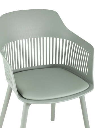 Стул Crocus с подушкой серо-зеленый (Стул пластиковый Crocus серо-зеленый)