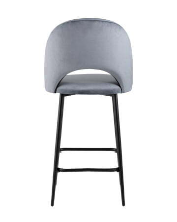 Стул полубарный Меган велюр серый (Стул полубарный Меган серый)