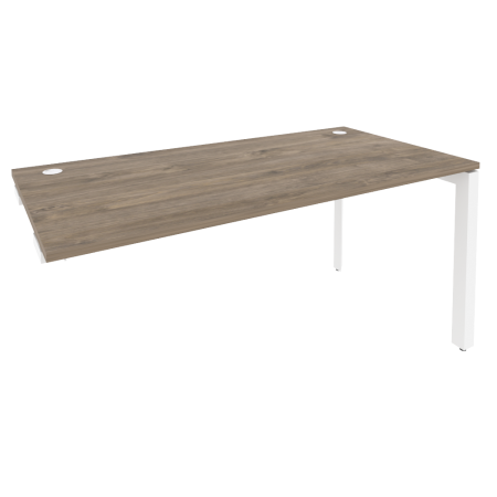 Стол-приставка на П-образном м/к к опорным элементам Onix O.MP-SPR-4.8 1580x800x750 (Тиквуд Темный/Белый Металл)